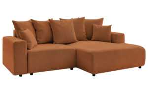 Bobochic Paris Terakotově oranžová rozkládací pohovka Atilla 244 cm