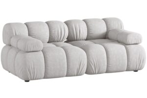 Micadoni Světle šedá dvoumístná pohovka Bellis II. 188 cm