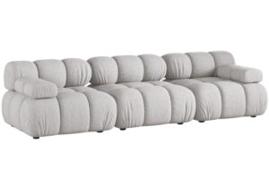 Micadoni Světle šedá trojmístná pohovka Bellis II. 282 cm