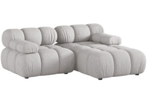 Micadoni Světle šedá rohová pohovka Bellis II. 188 cm