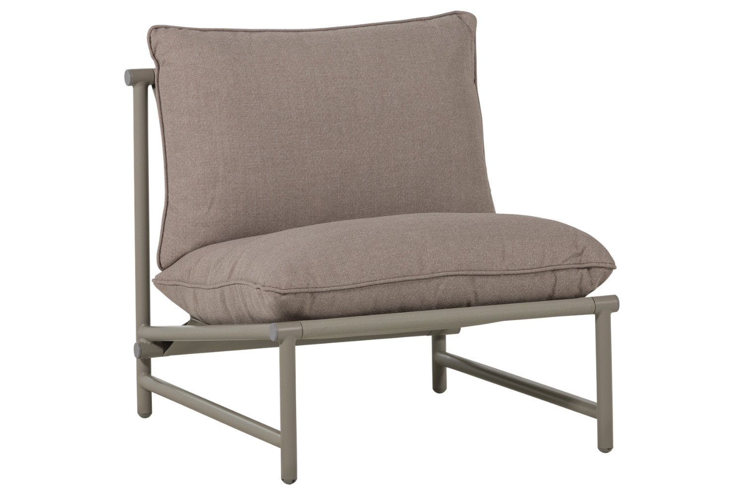 WOOOD Béžové hliníkové zahradní křeslo Elvo s polštáři