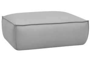 Bobochic Paris Světle šedá koženková podnožka Boheme 128 x 93 cm