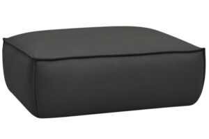 Bobochic Paris Černá koženková podnožka Boheme 128 x 93 cm