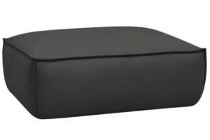 Bobochic Paris Černá koženková podnožka Boheme 128 x 93 cm