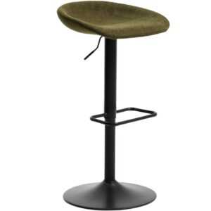 Kave Home Zeleno-černá výškově nastavitelná barová židle Danua