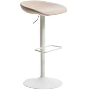 Kave Home Béžovo-bílá výškově nastavitelná barová židle Danua