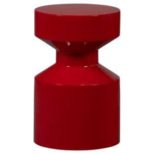 WOOOD Červený kovový odkládací stolek Ferry ø 30 cm