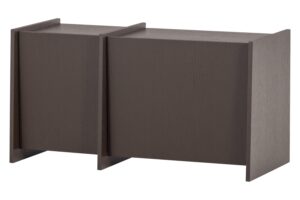 WOOOD Hnědý dřevěný TV stolek Brock 102 x 44 cm