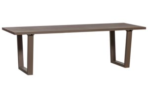 WOOOD Hnědý kovový zahradní jídelní stůl Bear 240 x 87 cm