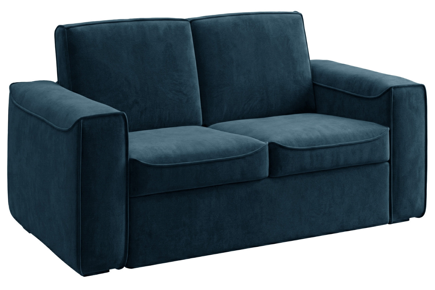 Mesonica Modrá sametová rozkládací pohovka Muno 152 cm