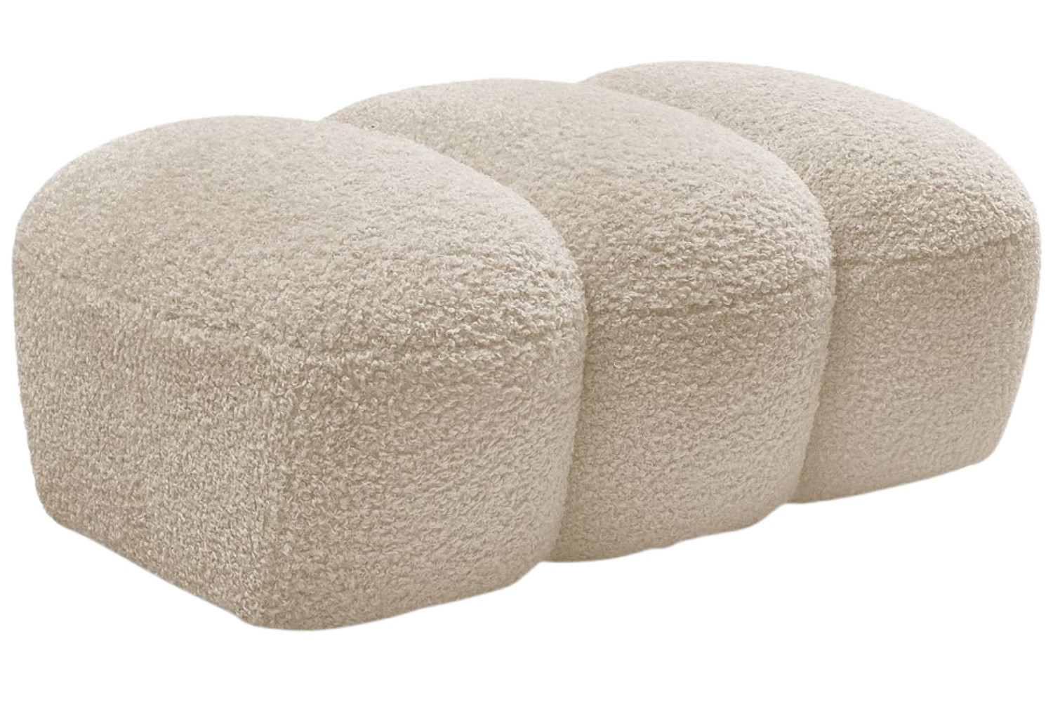 Bobochic Paris Béžová bouclé podnožka Hippolyte 105 x 68 cm