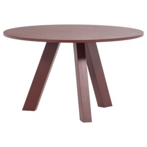 WOOOD Červený dubový kulatý jídelní stůl Rhonda ø 129 cm