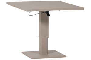 WOOOD Béžový kovový zahradní výškově nastavitelný bistro stolek Tesso 100 x 80 cm