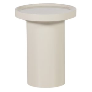 WOOOD Bílý lakovaný odkládací stolek Veluna ø 40 cm