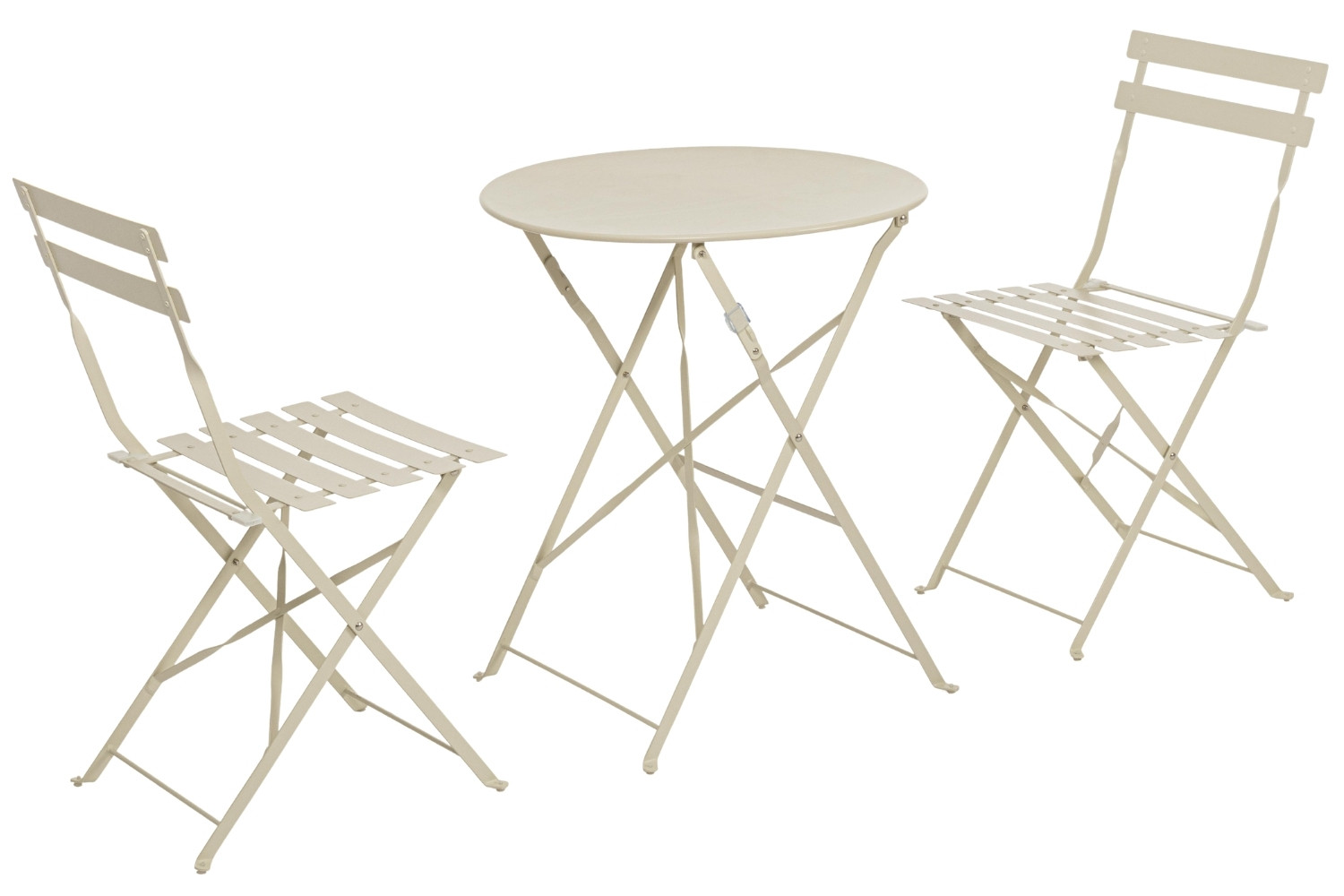 Bizzotto Krémový skládací zahradní set stolu a dvou židlí Austin