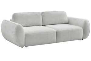 Bobochic Paris Světle šedá rozkládací pohovka Denise 250 cm