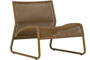 WOOOD Hnědožluté zahradní křeslo West