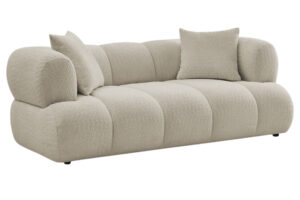 Bobochic Paris Béžová bouclé dvoumístná pohovka Pamira 210 cm