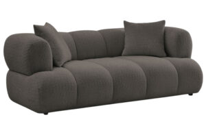 Bobochic Paris Hnědá bouclé dvoumístná pohovka Pamira 210 cm